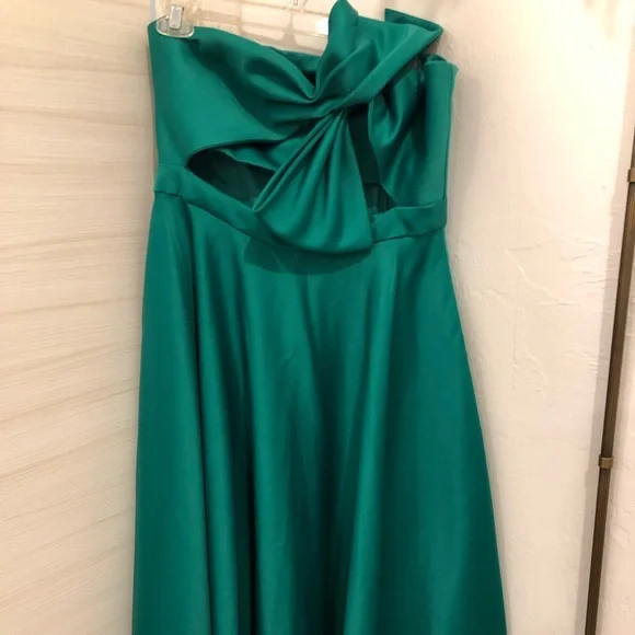 slim fit dress slacks Dara Jewel Green Long Dress  Maison Safiyaa USA
